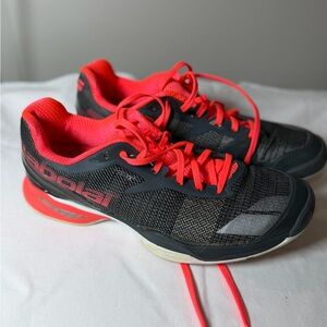 Babokat Jet All Court Shoes Gray Pink Size 9 Women's Sneaker Tennis Lightweight